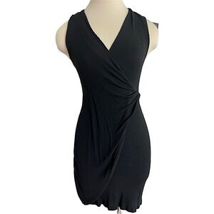 Velvet by Graham and Spencer black body on wrap illusion dress
